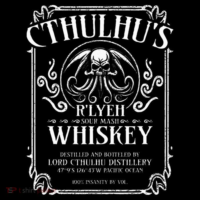 Cthulhu Whiskey Label Poster