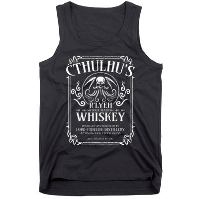 Cthulhu Whiskey Label Tank Top