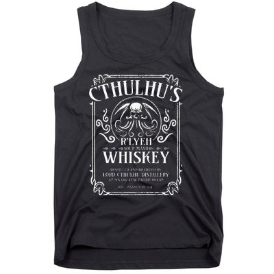 Cthulhu Whiskey Label Tank Top