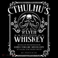 Cthulhu Whiskey Label Zip Tote Bag