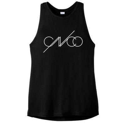 Cnco White Logo Cool Gift Ladies PosiCharge Tri-Blend Wicking Tank