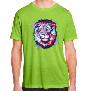 Colorful Wild Lion Adult ChromaSoft Performance T-Shirt