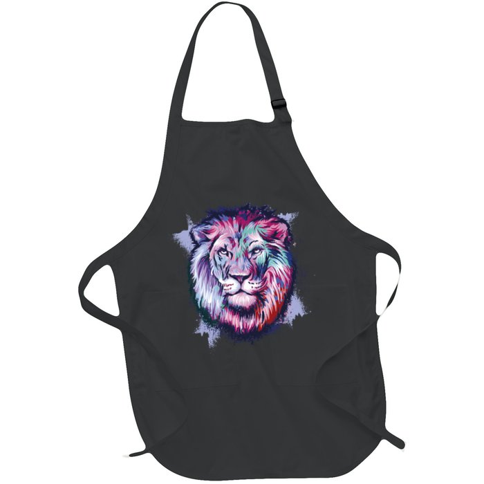 Colorful Wild Lion Apron