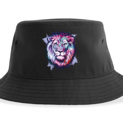 Colorful Wild Lion Sustainable Bucket Hat