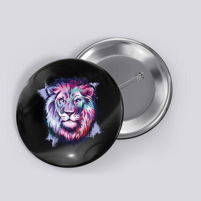 Colorful Wild Lion Button