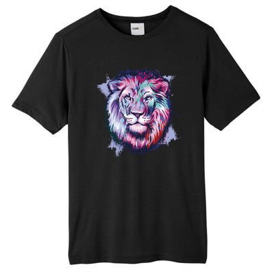 Colorful Wild Lion Tall Fusion ChromaSoft Performance T-Shirt