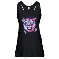 Colorful Wild Lion Ladies Essential Flowy Tank