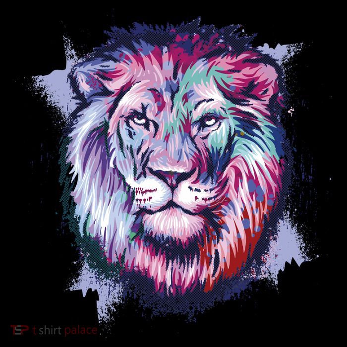 Colorful Wild Lion Ladies Essential Flowy Tank