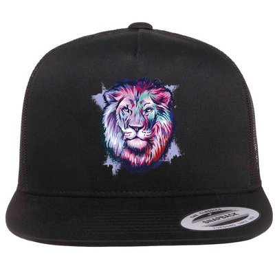 Colorful Wild Lion Flatbill Hat