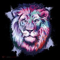 Colorful Wild Lion Poster