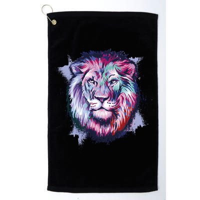 Colorful Wild Lion Golf Towel