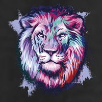 Colorful Wild Lion Golf Towel