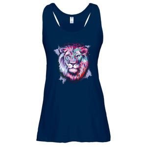 Colorful Wild Lion Ladies Essential Flowy Tank