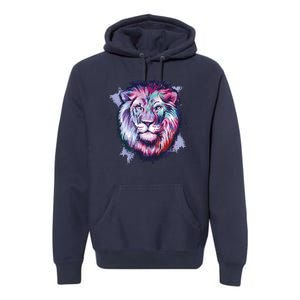 Colorful Wild Lion Premium Hoodie