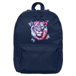 Colorful Wild Lion 16 in Basic Backpack