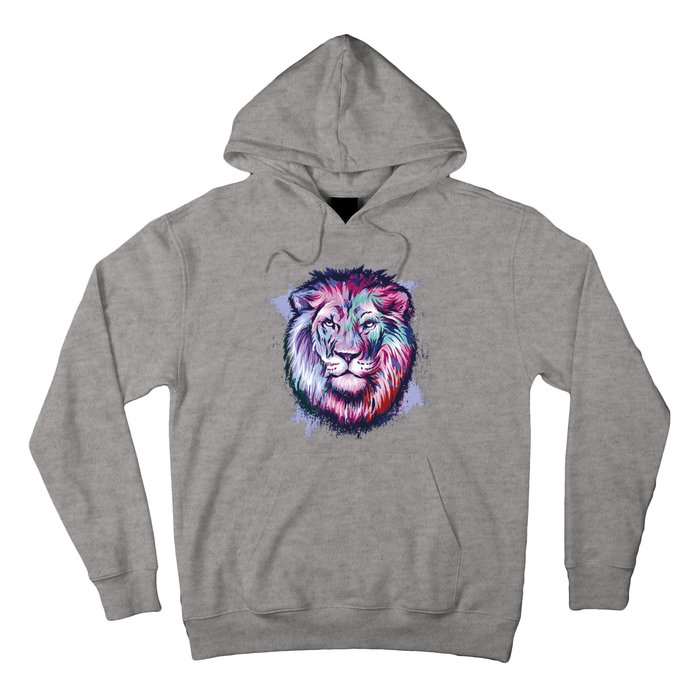 Colorful Wild Lion Hoodie