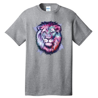 Colorful Wild Lion Tall T-Shirt