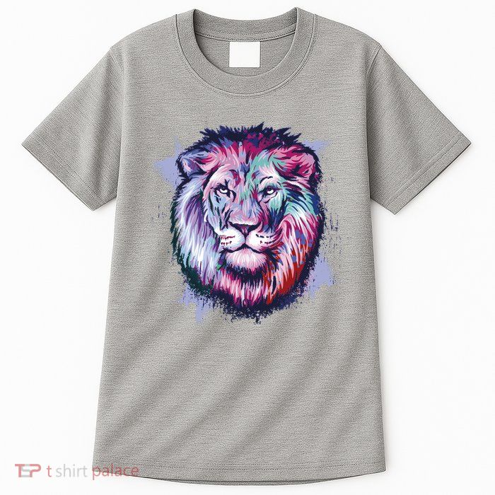 Colorful Wild Lion Tall T-Shirt