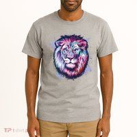 Colorful Wild Lion Tall T-Shirt