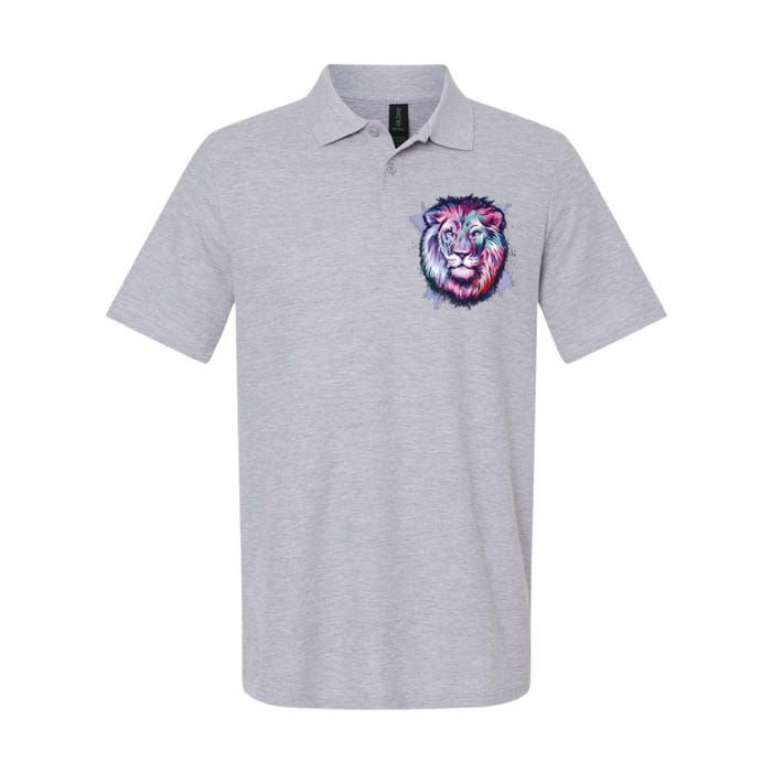 Colorful Wild Lion Softstyle Adult Sport Polo