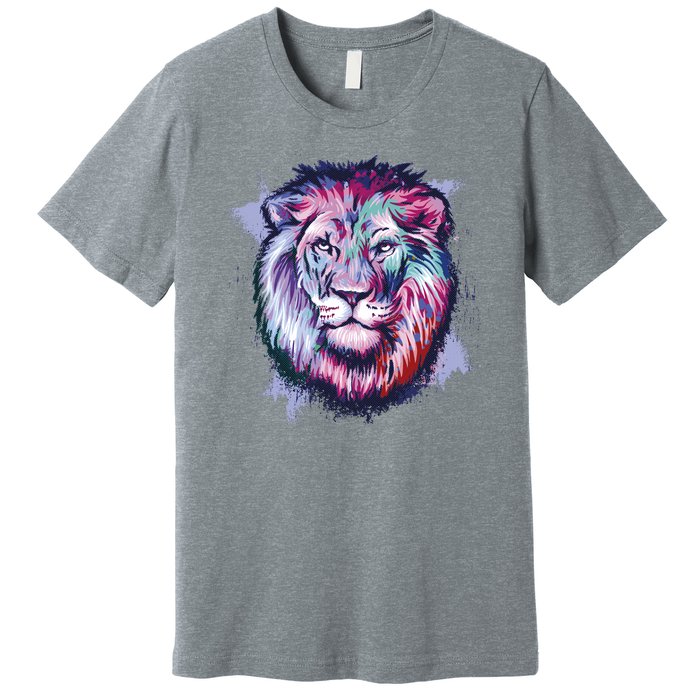 Colorful Wild Lion Premium T-Shirt