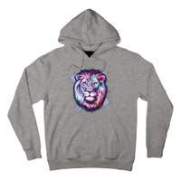 Colorful Wild Lion Tall Hoodie