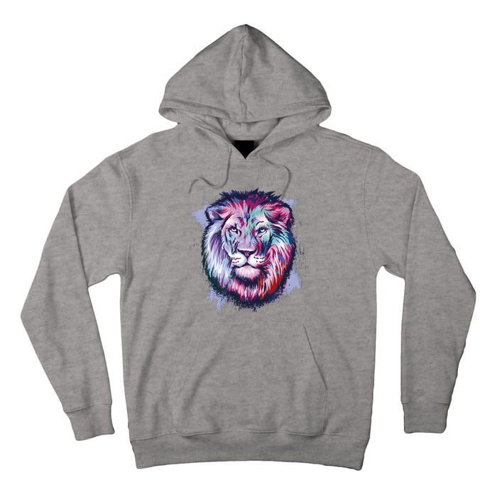 Colorful Wild Lion Tall Hoodie