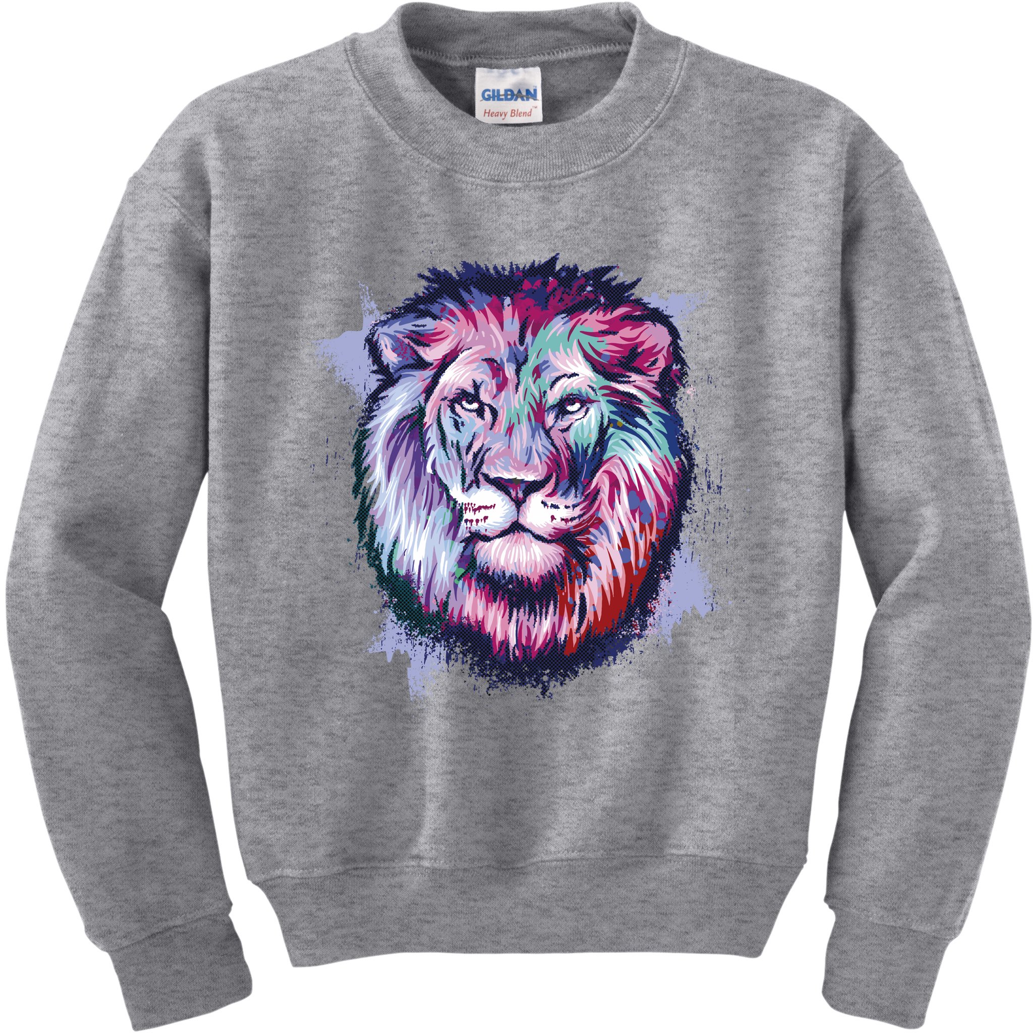 Colorful Wild Lion Kids Sweatshirt