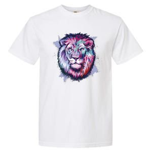 Colorful Wild Lion Garment-Dyed Heavyweight T-Shirt