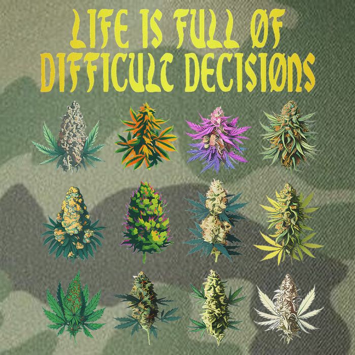 Cannabis Weed Lover 420 Life Is Full Of Difficult Decisions Legacy Tie Dye Trucker Hat