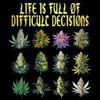 Cannabis Weed Lover 420 Life Is Full Of Difficult Decisions 16 in Basic Backpack