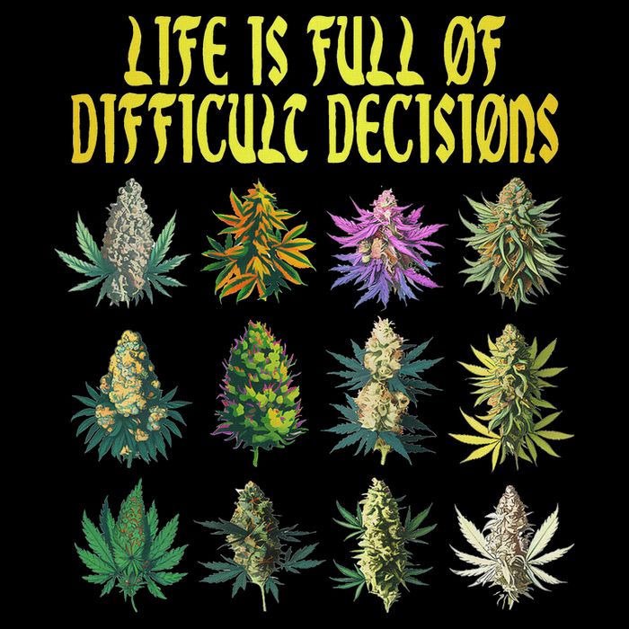Cannabis Weed Lover 420 Life Is Full Of Difficult Decisions 16 in Basic Backpack