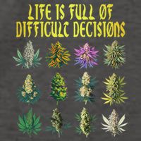 Cannabis Weed Lover 420 Life Is Full Of Difficult Decisions Vector Backpack