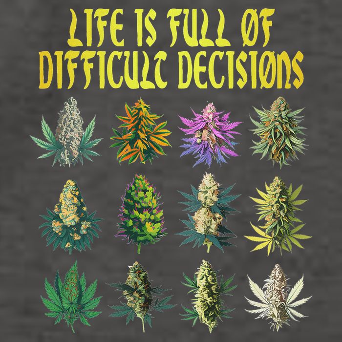 Cannabis Weed Lover 420 Life Is Full Of Difficult Decisions Vector Backpack