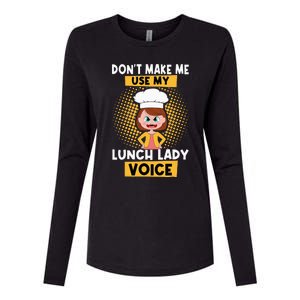 Cafeteria Worker Lunch Lady Voice Food Service Crew Womens Cotton Relaxed Long Sleeve T-Shirt