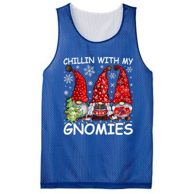 Chillin With My Gnomies Funny Christmas Gnome Gift Mesh Reversible Basketball Jersey Tank