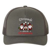 Christmas With My Gnomies Buffalo Red Plaid Gnome For Family Yupoong Adult 5-Panel Trucker Hat