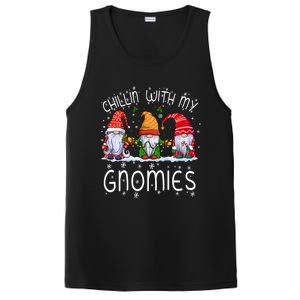 Chillin With My Gnomies Buffalo Red Plaid Christmas Gnome Great Gift PosiCharge Competitor Tank