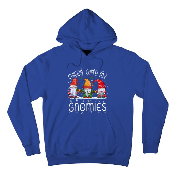 Chillin With My Gnomies Buffalo Red Plaid Christmas Gnome Great Gift Hoodie