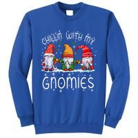 Chillin With My Gnomies Buffalo Red Plaid Christmas Gnome Great Gift Sweatshirt