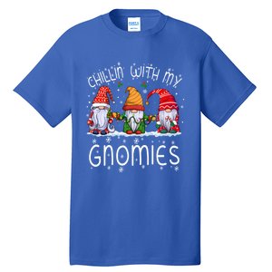 Chillin With My Gnomies Buffalo Red Plaid Christmas Gnome Great Gift Tall T-Shirt