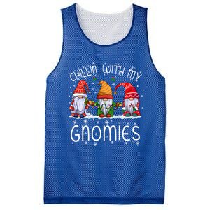 Chillin With My Gnomies Buffalo Red Plaid Christmas Gnome Great Gift Mesh Reversible Basketball Jersey Tank