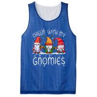 Chillin With My Gnomies Buffalo Red Plaid Christmas Gnome Great Gift Mesh Reversible Basketball Jersey Tank