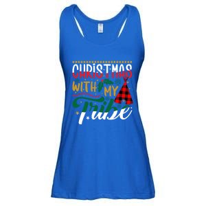 Christmas With My Tribe Red Plaid Family Matching Outfit Meaningful Gift Ladies Essential Flowy Tank