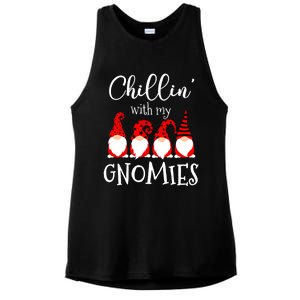 Chillin With My Gnomies Christmas Gnome Holiday Costume Gift Ladies PosiCharge Tri-Blend Wicking Tank