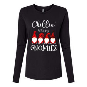 Chillin With My Gnomies Christmas Gnome Holiday Costume Gift Womens Cotton Relaxed Long Sleeve T-Shirt