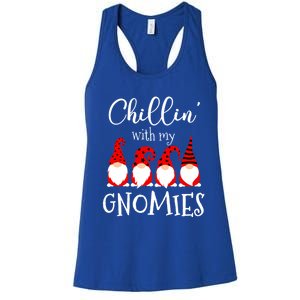 Chillin With My Gnomies Christmas Gnome Holiday Costume Gift Women's Racerback Tank