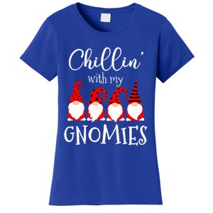 Chillin With My Gnomies Christmas Gnome Holiday Costume Gift Women's T-Shirt