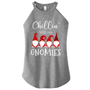 Chillin With My Gnomies Christmas Gnome Holiday Costume Gift Women's Perfect Tri Rocker Tank