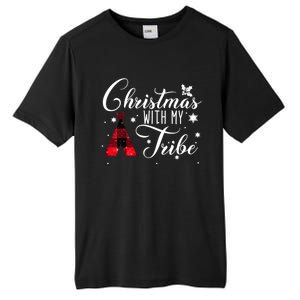 Christmas With My Tribe Red Plaid Family Matching Outfit Gift Tall Fusion ChromaSoft Performance T-Shirt